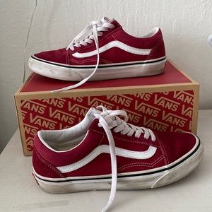 Burgundy old skool vans